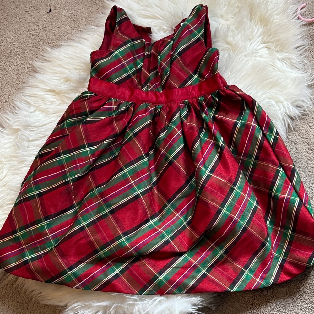 Gymboree Red and Green Plaid Dress with Bow
